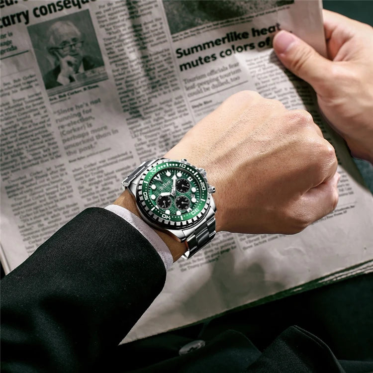 Biden 0239 Sport Quartz Watch Men Casual Fashion Watches Luxury Business Brand Stainless Steel Waterproof Wristwatches for Man