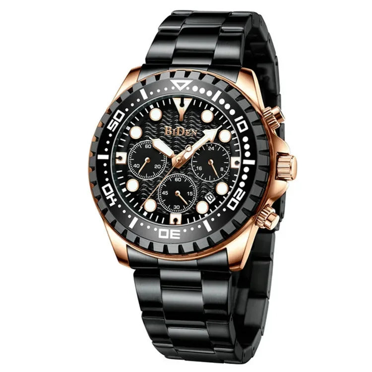 Biden 0239 Sport Quartz Watch Men Casual Fashion Watches Luxury Business Brand Stainless Steel Waterproof Wristwatches for Man