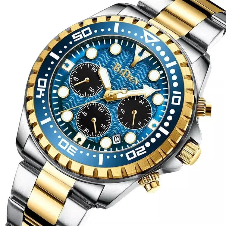 Biden 0239 Sport Quartz Watch Men Casual Fashion Watches Luxury Business Brand Stainless Steel Waterproof Wristwatches for Man