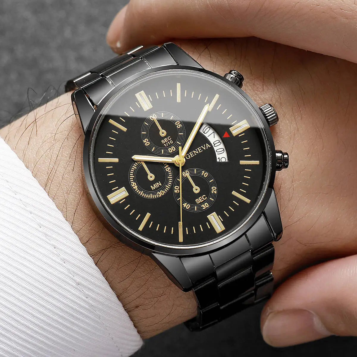 Fashion Business Men Watches Luxury Calendar Quartz Wristwatch for Man Clock Relogio Masculino Montre Homme（Without Box）