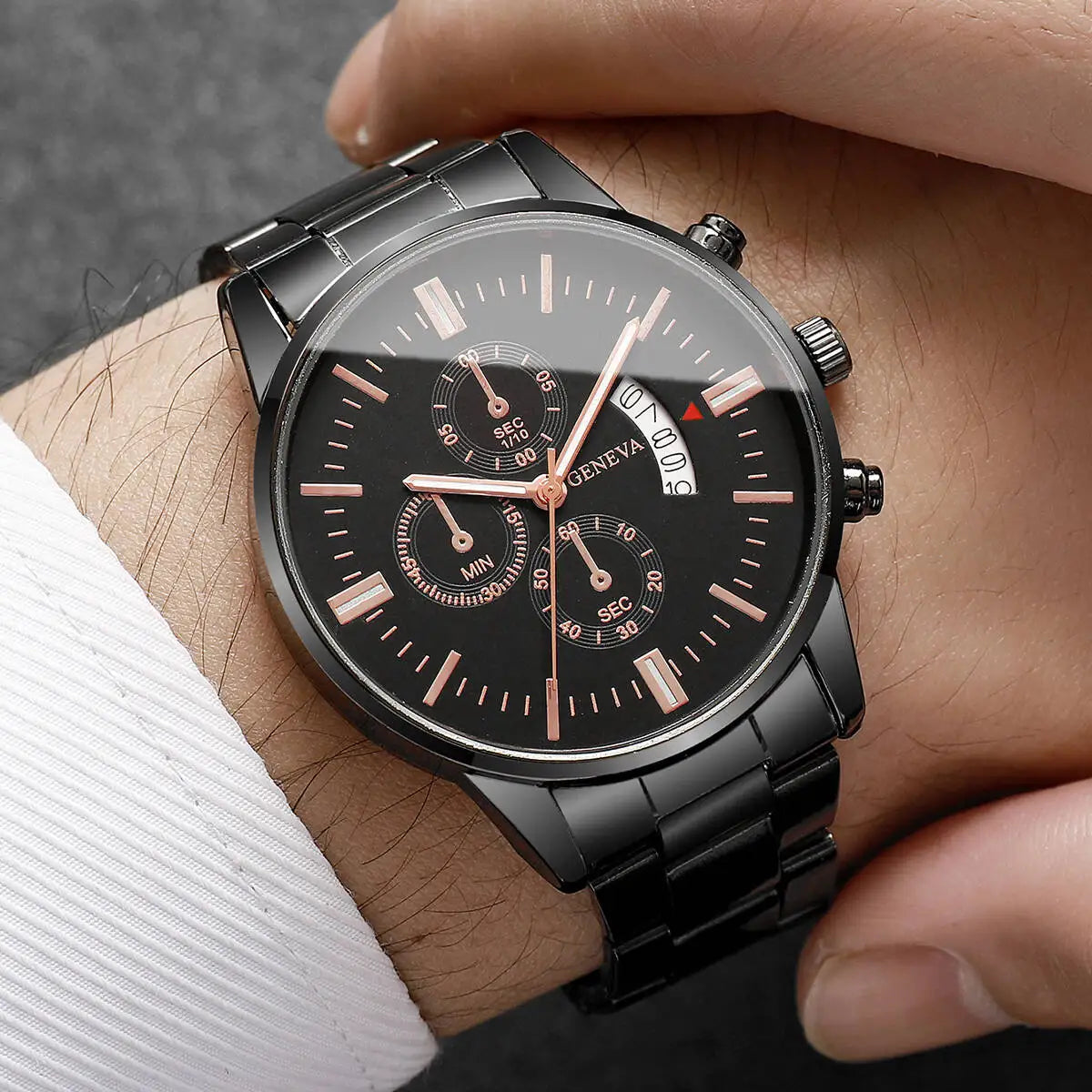 Fashion Business Men Watches Luxury Calendar Quartz Wristwatch for Man Clock Relogio Masculino Montre Homme（Without Box）