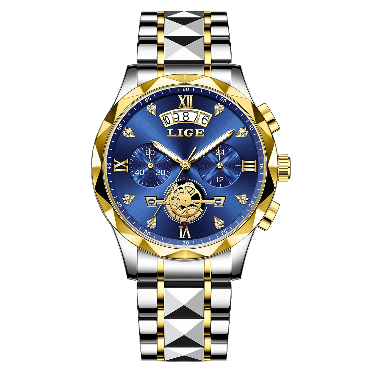 Reloj Hombre Luxury Business Men Watchs Waterproof Quartz Wristwatches Calendar Luminous Chronograph Stainless Steel Man Watch