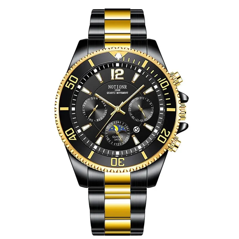 Fashion Mens Watches for Men Sport Waterproof Stainless Steel Quartz Watch Luxury Man Business Luminous Clock Relogio Masculino