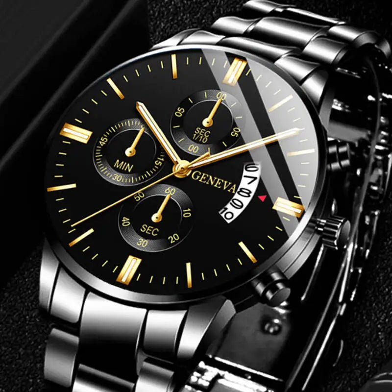 Fashion Business Men Watches Luxury Calendar Quartz Wristwatch for Man Clock Relogio Masculino Montre Homme（Without Box）